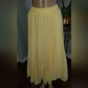 Ochenta Cotton Yellow Skirt NEW